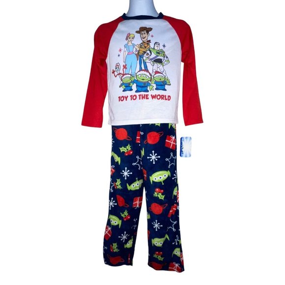 NWT Walt Disney Toy Story 4 Christmas Holiday 2 Piece Pajama PJ Set Women's M - Picture 1 of 9
